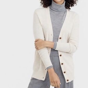 J Crew Classic V Neck Knit Cardigan Sweater Wool Cashmere